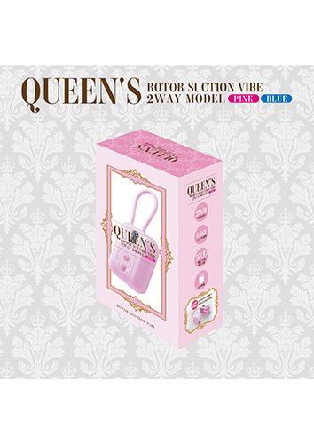 QUEEN'S ローターサクションバイブ 2way-モデルピンク-[吸引バイブ][振動バイブ][個別稼働]
