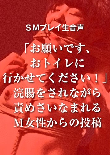 【音声】「お願いです、おトイレに行かせてください!」浣腸をされながら責めさいなまれるM女性からの投稿